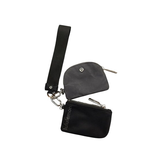 lululemon athletica Other - Lululemon Gray and Black Wristlet Set